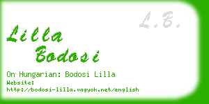 lilla bodosi business card